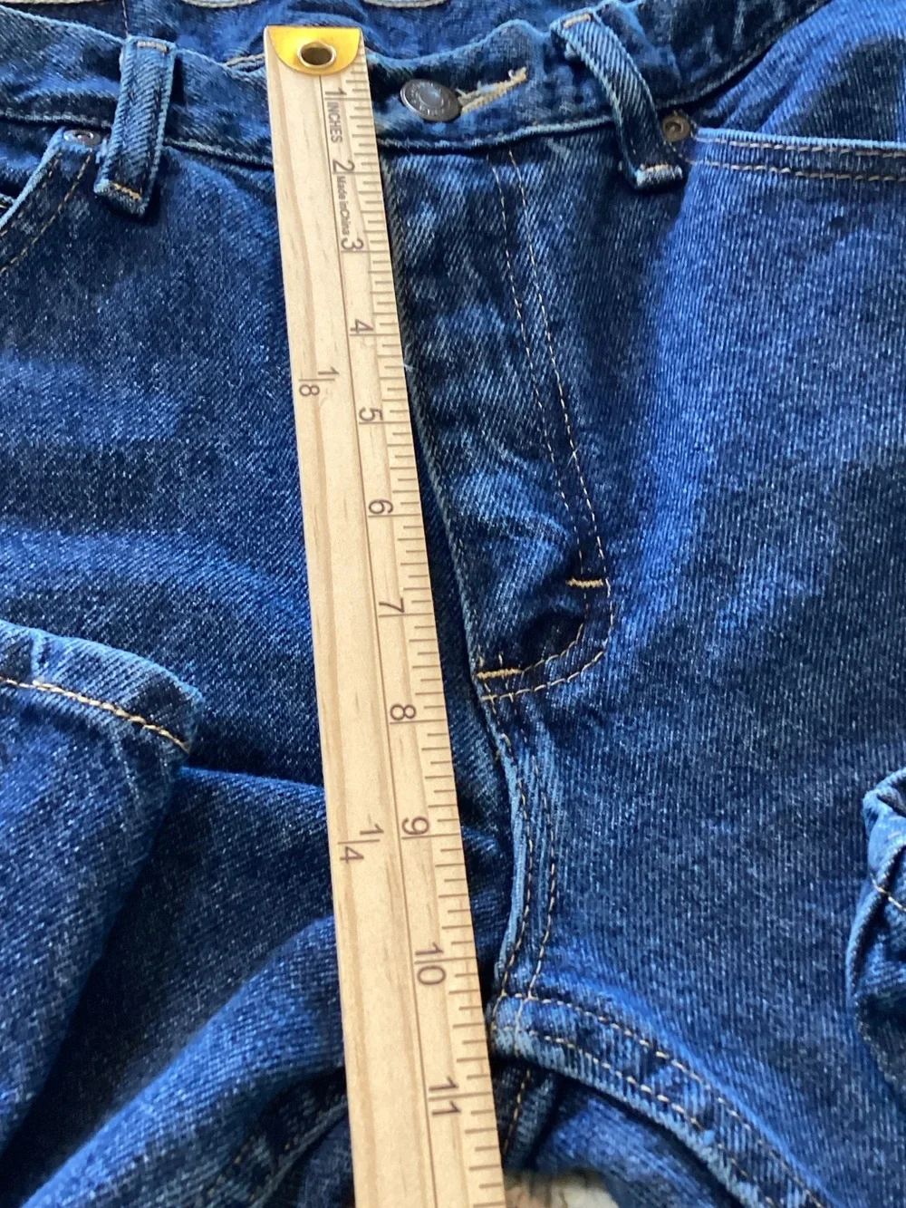 Wrangler Men's 32x30 Regular Fit Straight Leg Blue Denim Jeans 100% Cotton